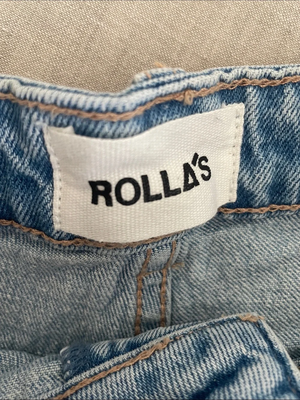 ROLLA'S Light Blue Denim High-Waist Cutoff Shorts